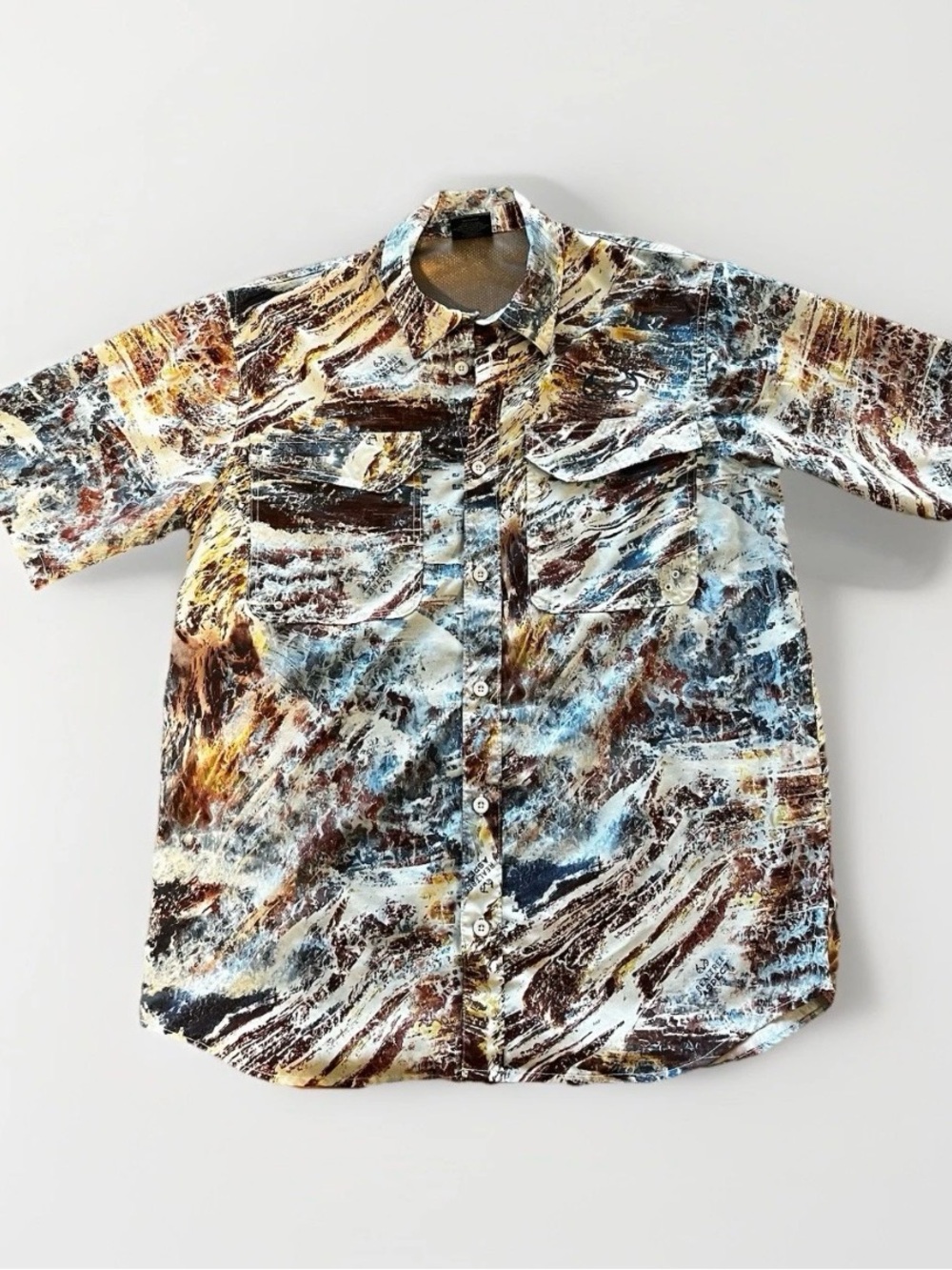 Realtree Fishing by Colosseum Pro Series Mens M Breathable Mesh Button-Up